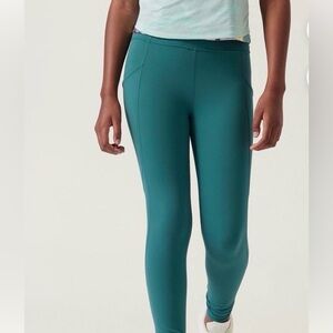 Athleta Girl Teal High Rise POWERVITA™ Chit Chat Tight Leggings Girls 8/10